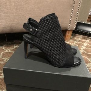 Aden 2 black open toe heels
